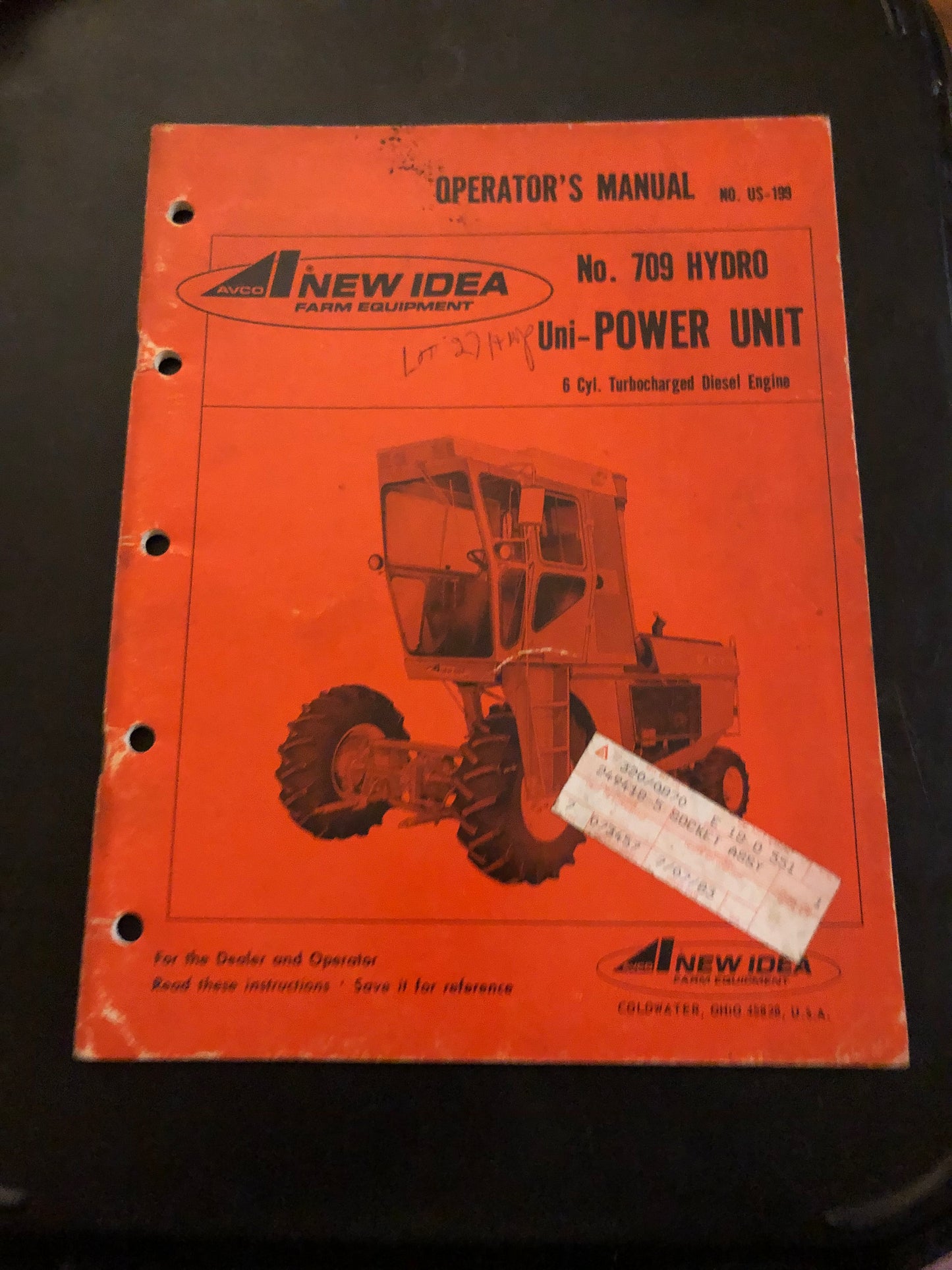 New Idea _ No 709 Hydro Uni-System Power Unit (6 Cyl Turbo charged Diesel Engine) _ Operator's Manual