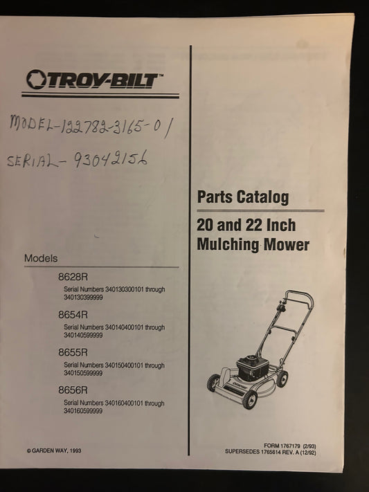 Troy-Bilt _ 20 & 22 inch Mulching Mower _ Parts Catalog