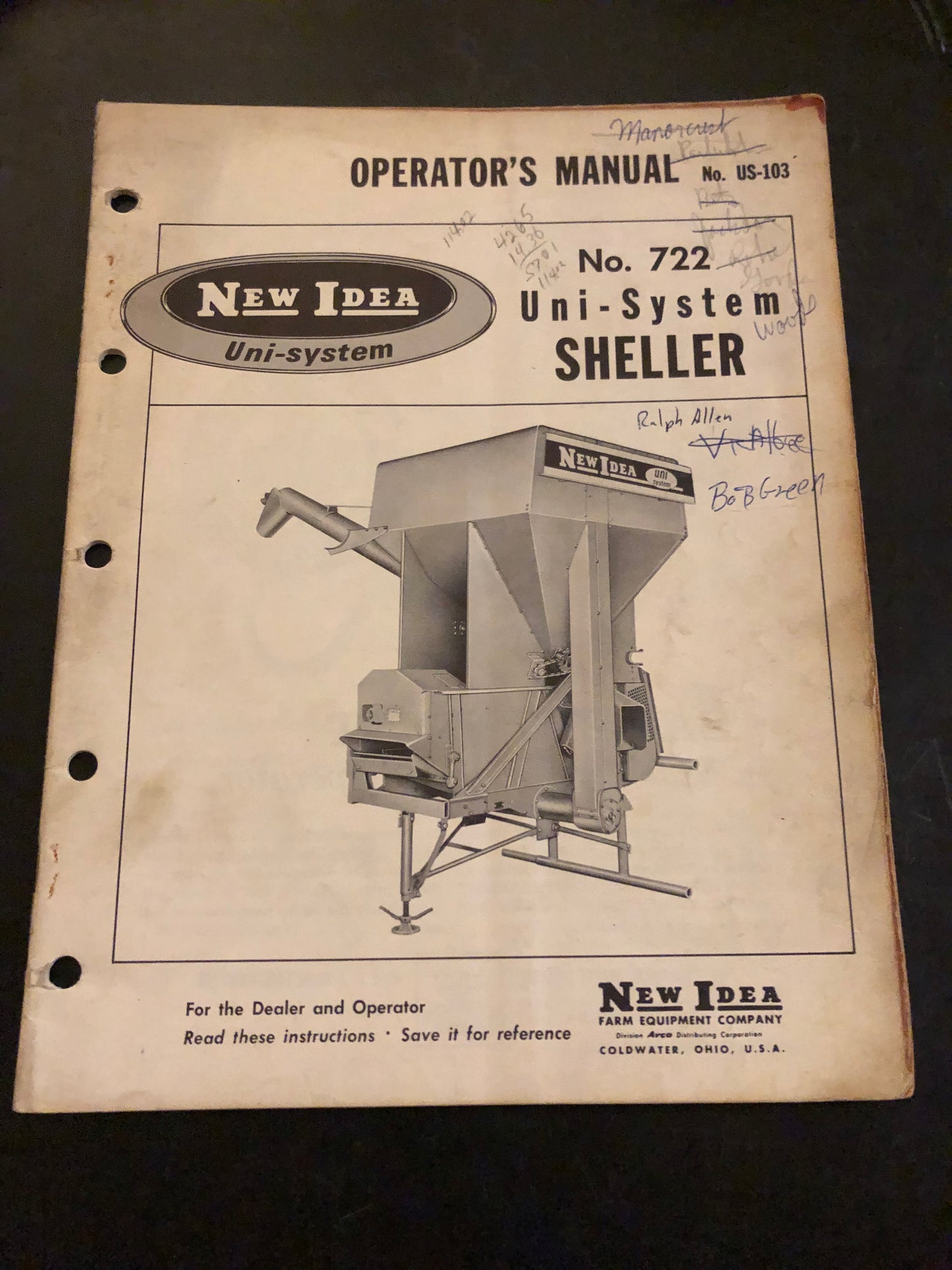 New Idea _  no 722 Uni-system Sheller US-103 _ Operator’s Manual