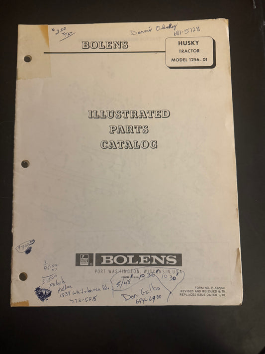 Bolens _ Huskey Tractor model 1256-01 _ Illustrated Parts Catalog