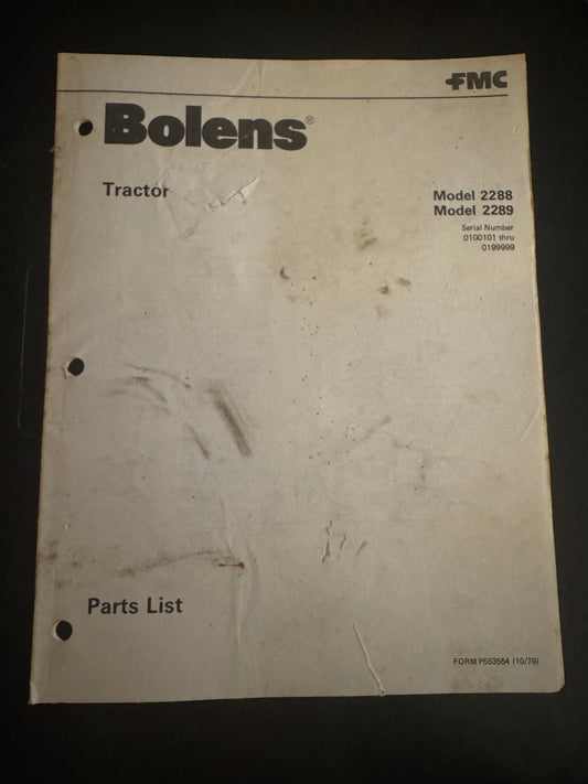 Bolens _ Tractor model 2288 & 2289 _ Parts List