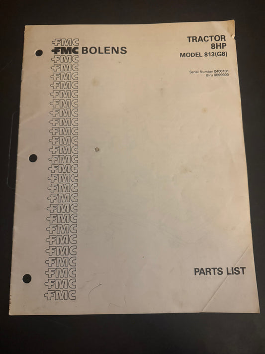 Bolens _ Tractor 8HP model 813(G8) _ Parts List