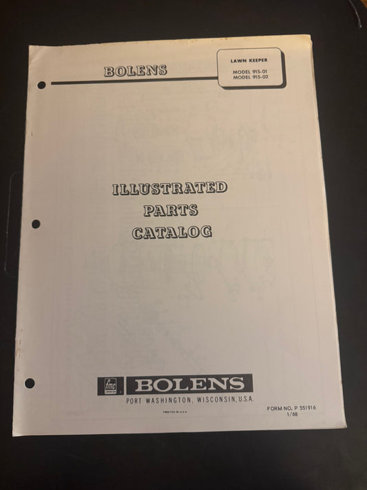 Bolens _ Lawn Keeper models 915-01 & 915-02 _ Illustrated Parts Catalog