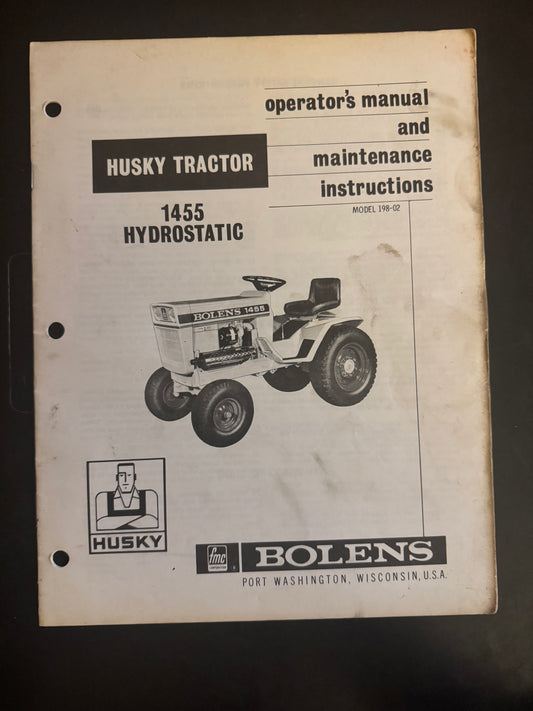 Bolens _ Huskey Tractor 1455 Hydrostatic _ Operator’s Manual & Maintenance Instructions