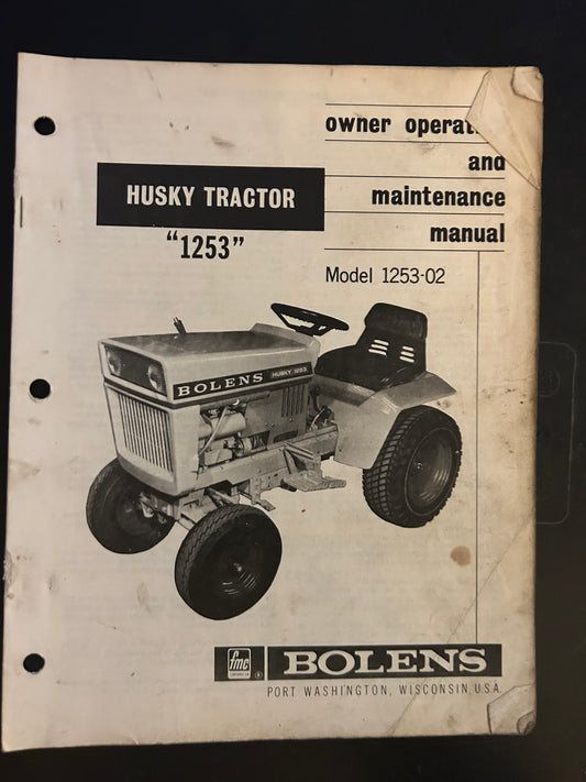 Bolens _ Husky Tractor 1253 model 1253-02 _ Owner Operation & Maintenance Manual
