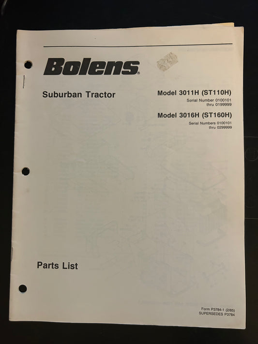 Bolens _ Suburban Tractor models 3011H & 3016H _ Parts List