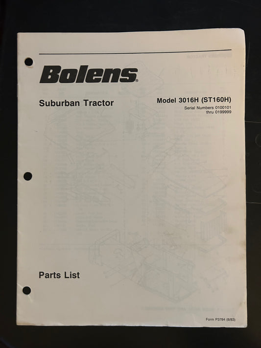 Bolens _ Suburban Tractor model 3016H _ Parts List