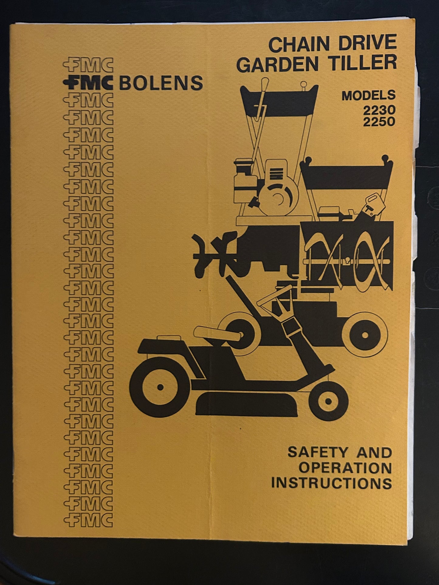 Bolens _ Chain Drive Tiller models 2230 & 2250 _ Safety & Operation Instruction