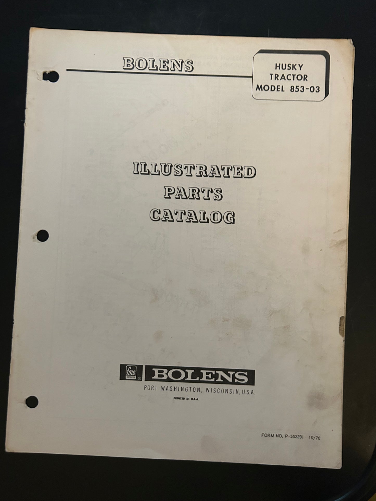 Bolens _ Husky Tractor model 853-03 _ Illustrated Parts Catalog