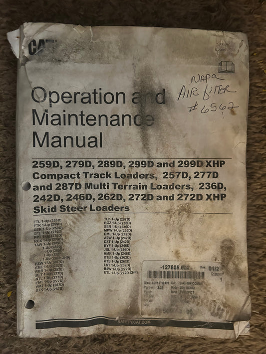 Caterpillar _ 259D, 279D, 289D, 299D & 299D XHP Compact Track Loader _ Operation & Maintenance Manual