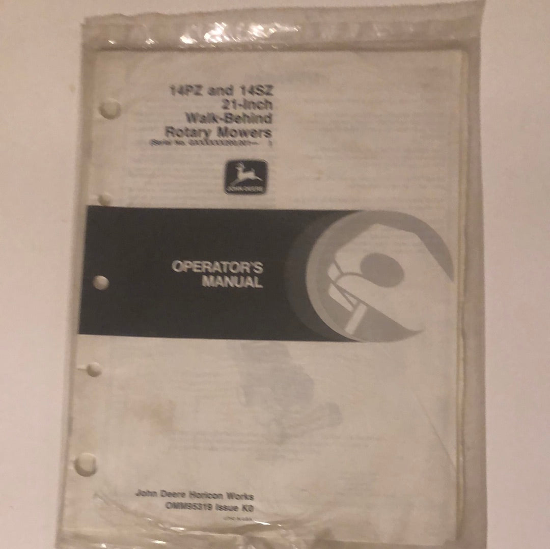 John Deere 14PZ & 14SZ 21” Walk-Behind Rotary Mowers _ Operator’s Manual
