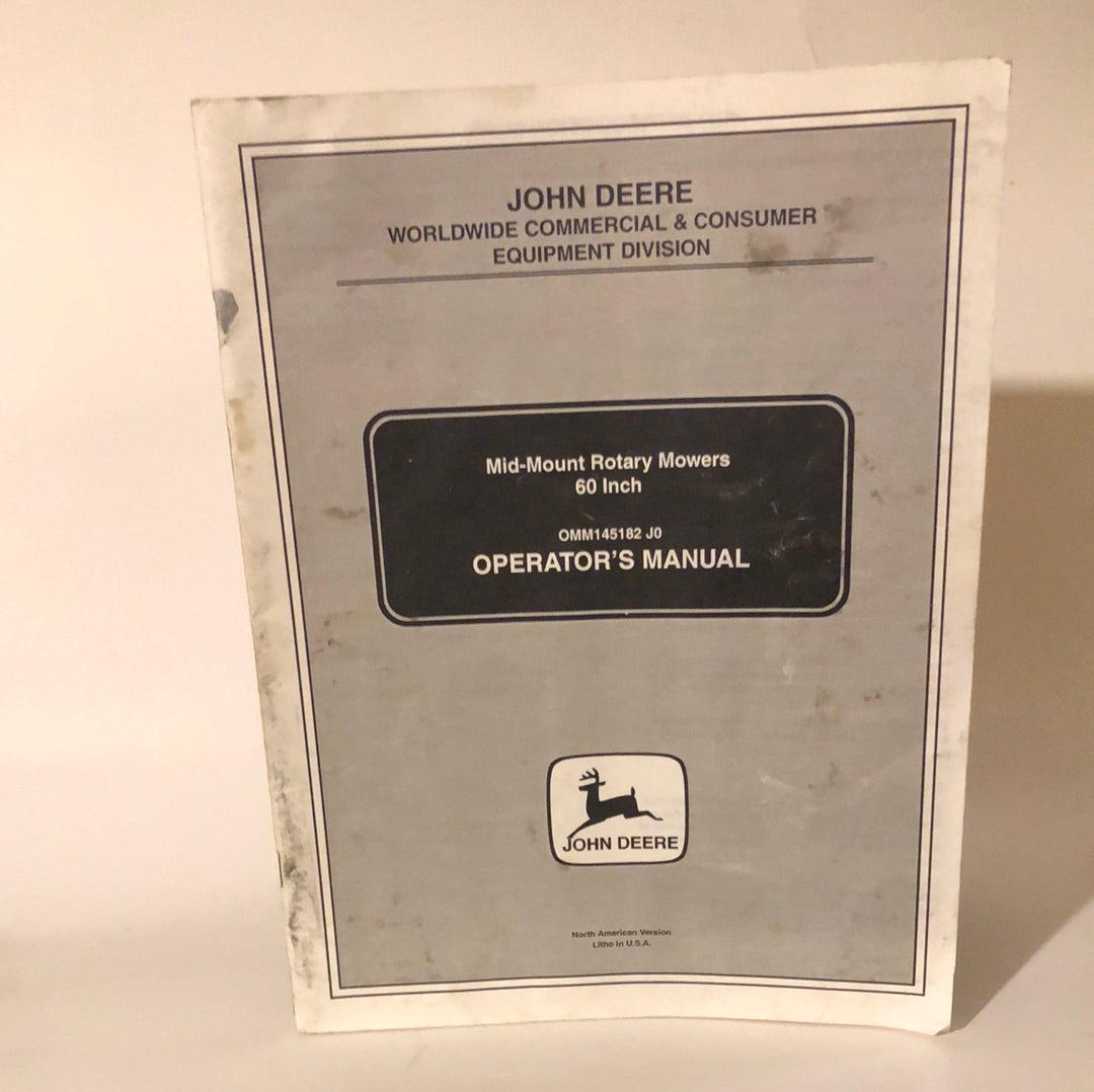 John Deere - Mid-Mount Rotary Mowers 60inch OMM145182 J0 Operator’s Manual