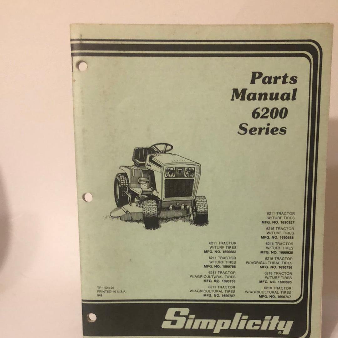 Simplicity 6200 Series _ Parts Manual
