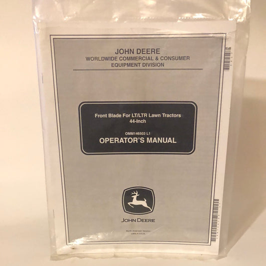 John Deere - Front Blade for LT/LTR Lawn Tractors 44” OMM146503 L1 Operator’s Manual
