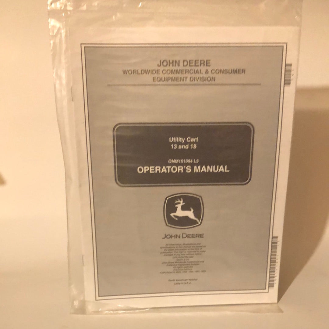 John Deere - Utility Cart 13 & 18 Operator’s Manual