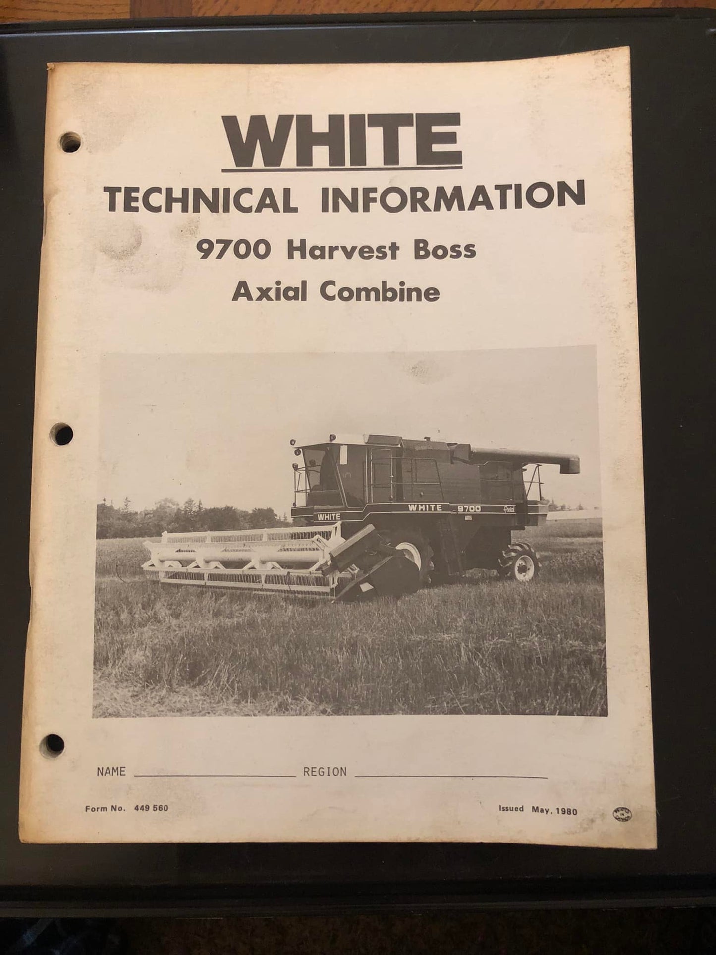 White 9700 Harvest Boss Axial Combine _ Technical Information