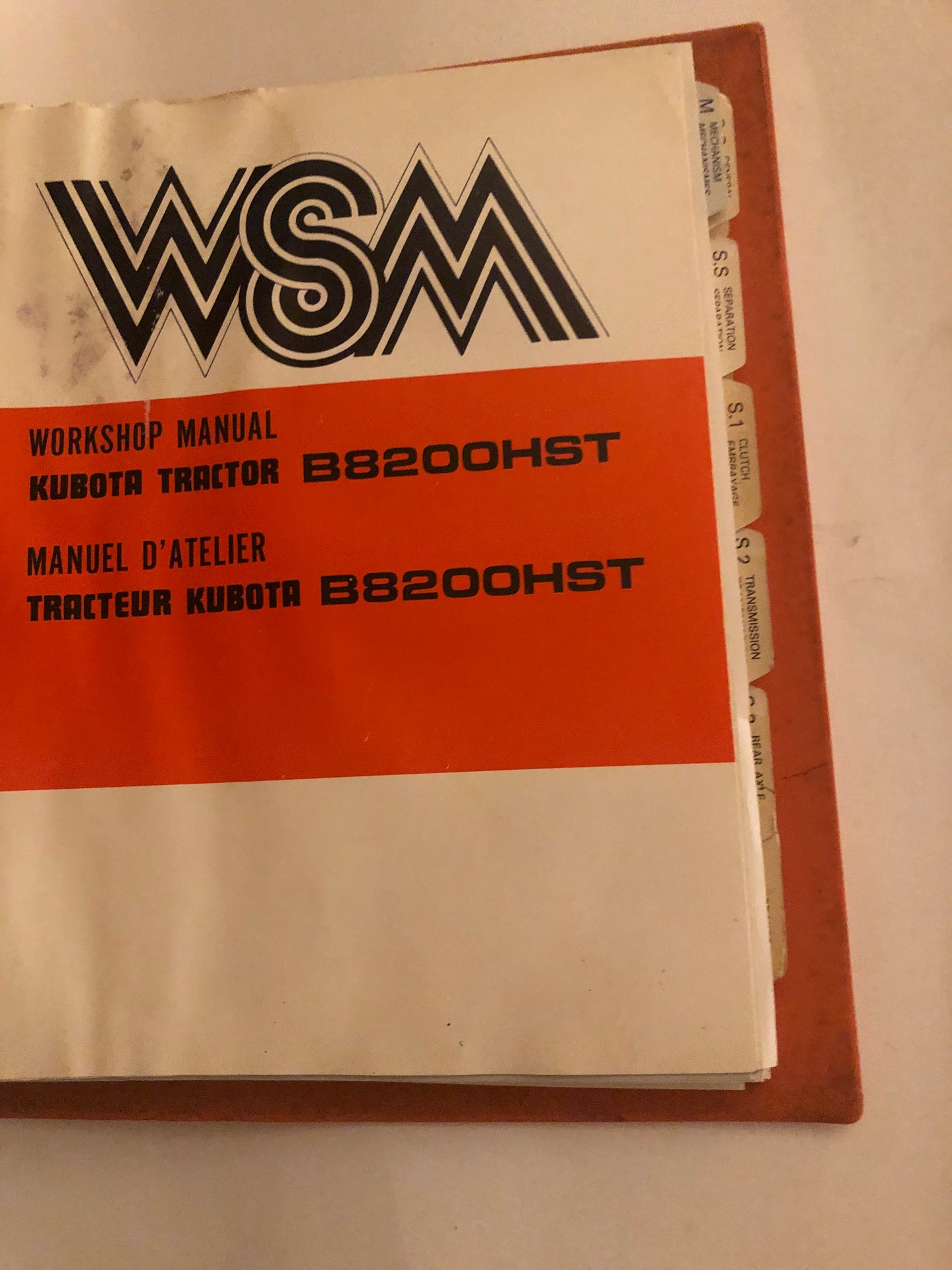 Kubota workshop Manual B8200HST