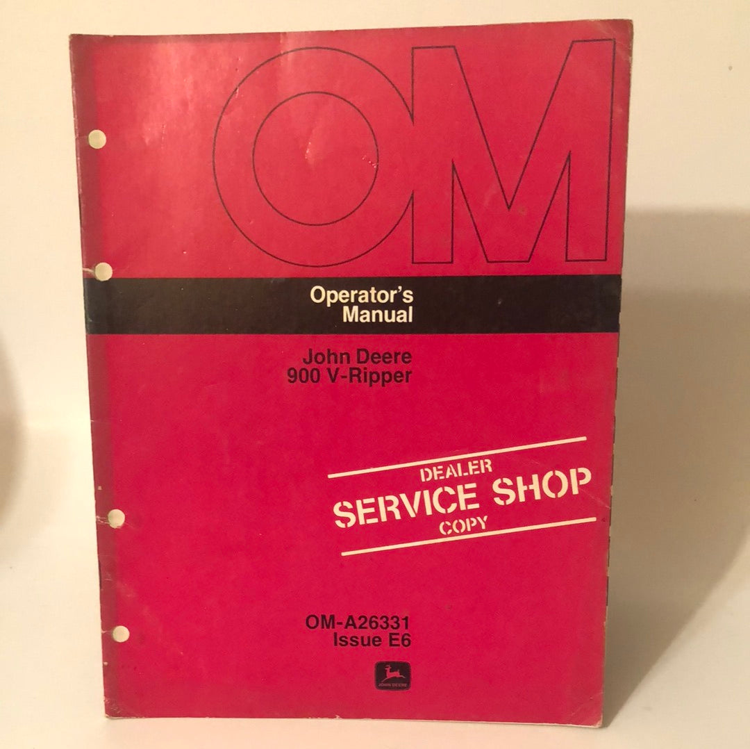 John Deere _ 900 V-Ripper _ Operator's Manual