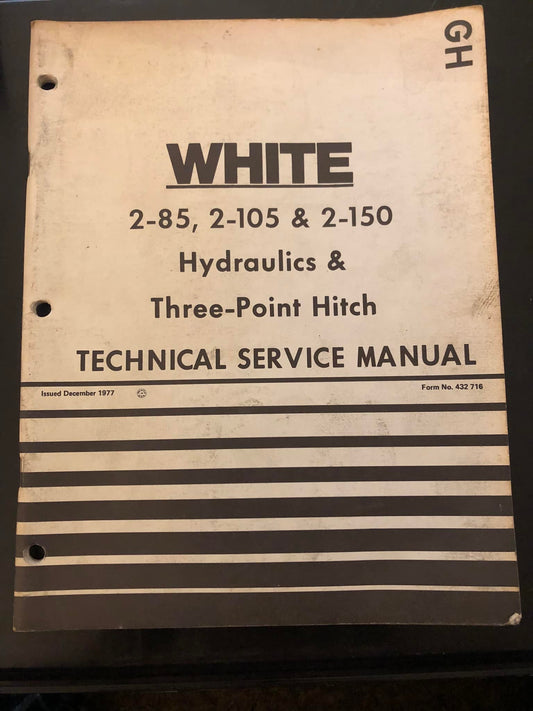 White 2-85, 2-150 & 2-150Hydraulics & 3 Point Hitch _ Technical Service Manual