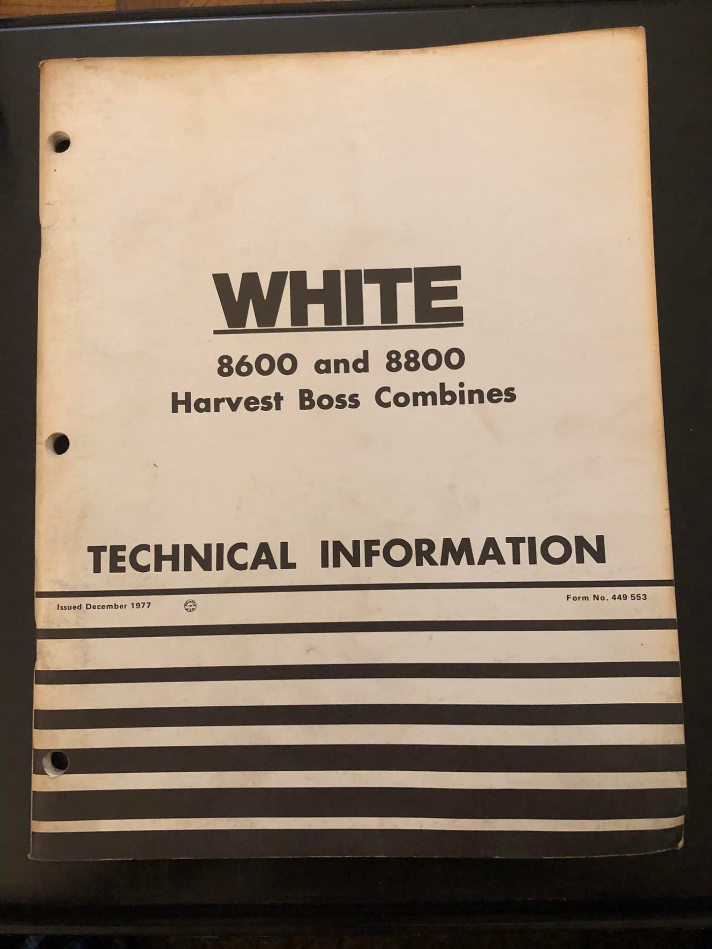 White 8600 & 8800 Harvest Boss Combined _ Technical Information