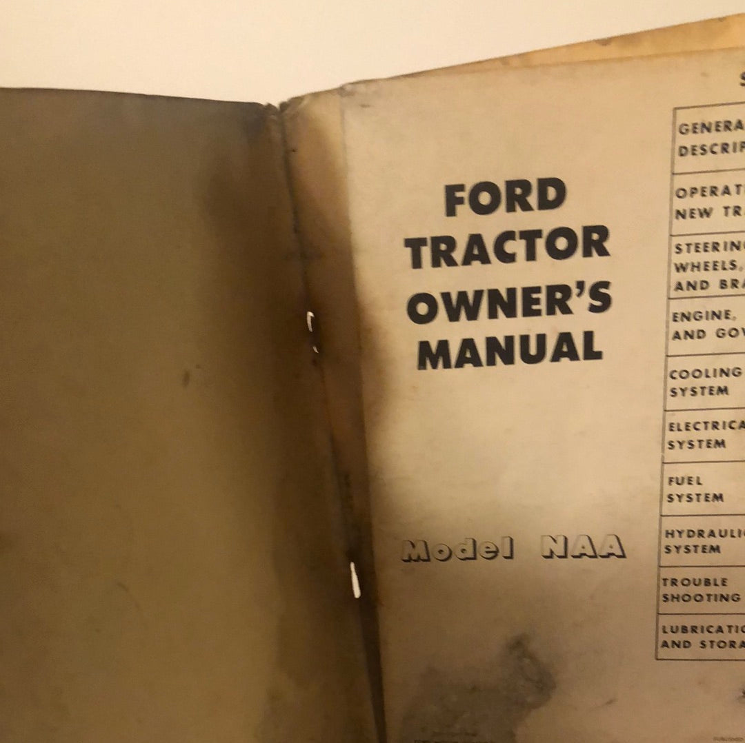 Ford Tractor Model NAA Owner's Manual
