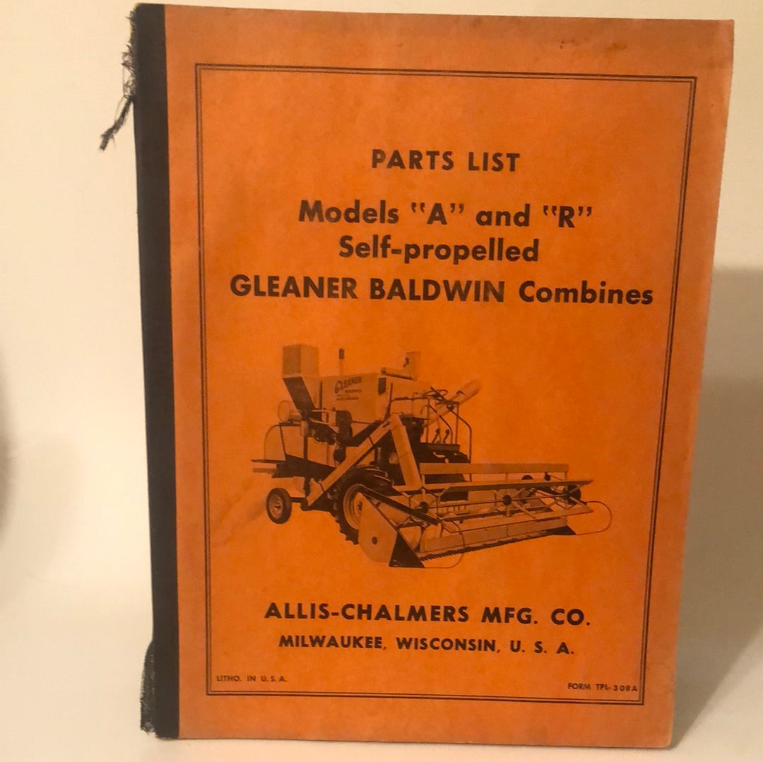 Allis-Chalmers Models A & R Self-Propelled Gleaner Baldwin Combines