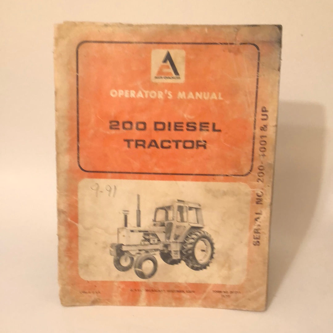 Allis-Chalmers 200 Diesel Tractor _ Operators Manual
