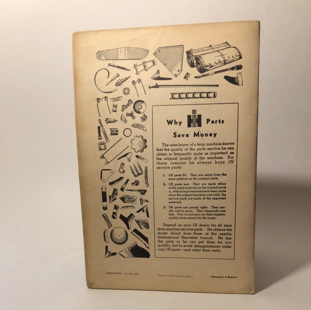 McCormick-Deering No 10-C  Hammer Mill - Manual