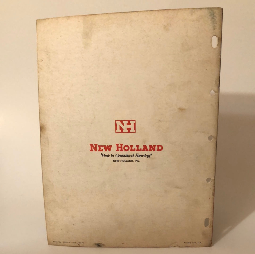 New Holland 350 Grinder-Mixer - Owner's Manual