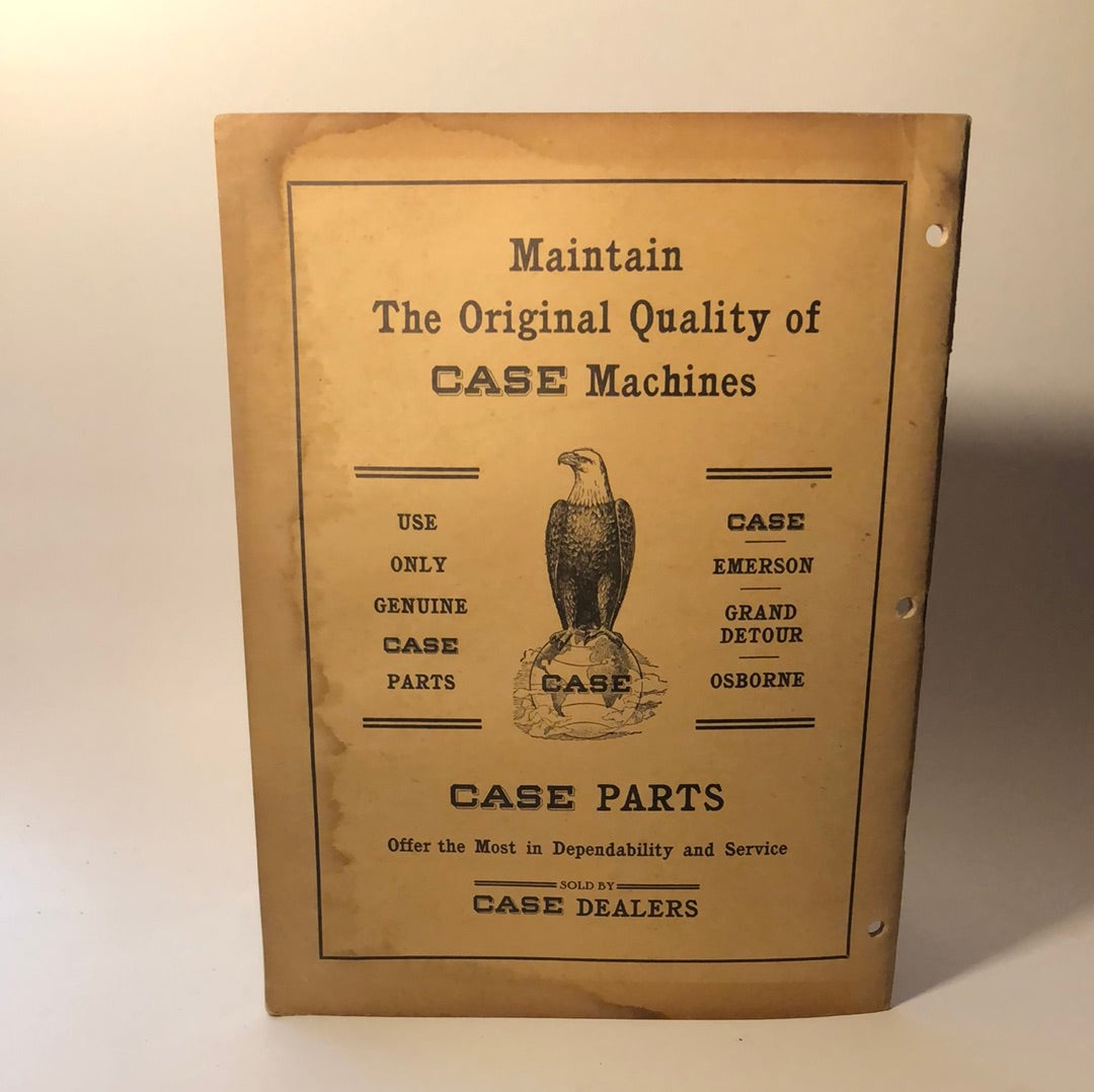 Case - parts list no. A 392 - Riding Moldboard Plows