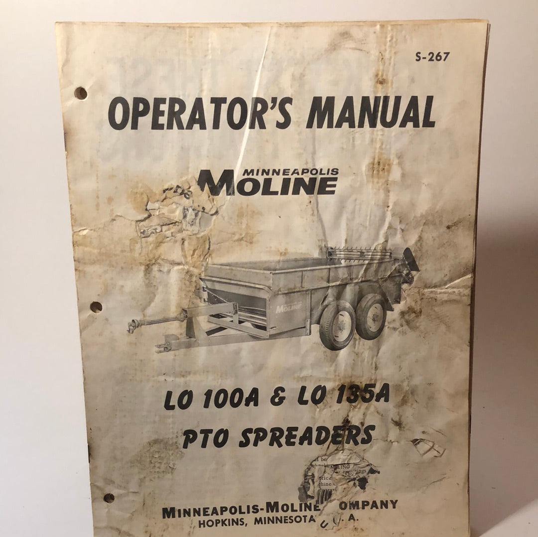 Minneapolis Moline - LO 100A & LO 135A PTO Spreaders - Operator's Manual