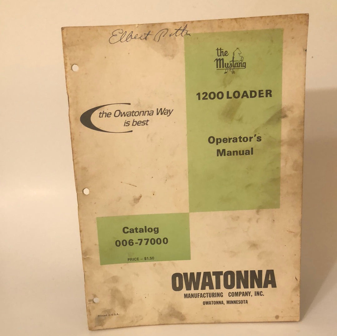 OMC 1200 Loader - Operator's Manual