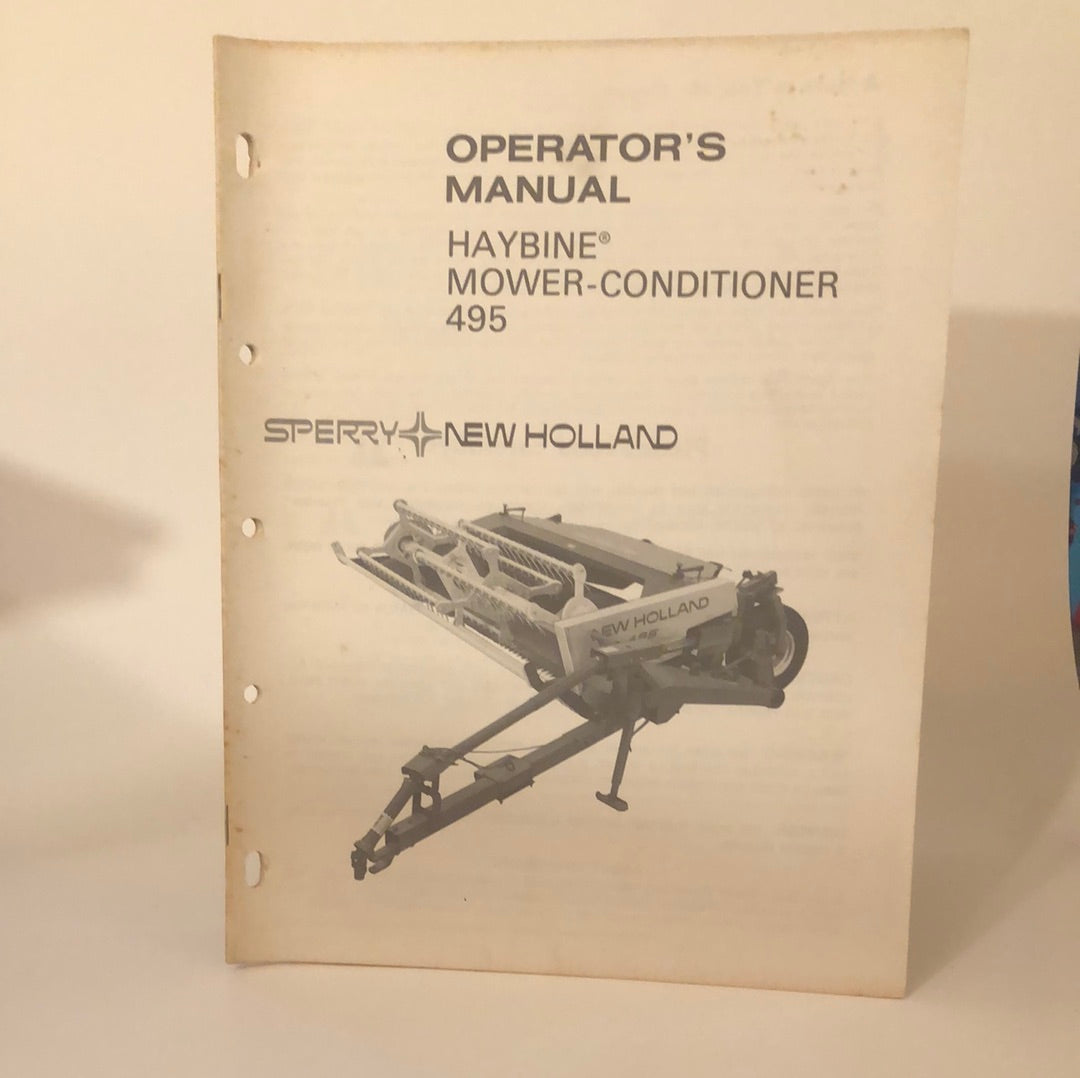 Sperry New Holland -Haybine Mower-Conditioner 495 - Operator's Manual