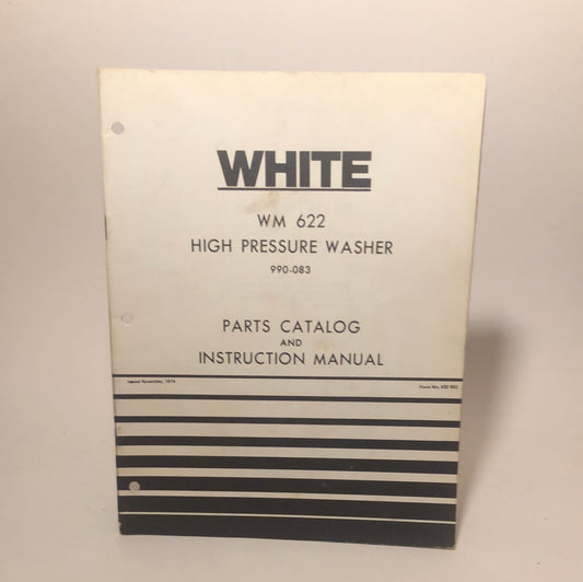 White WM 622 High Pressure Washer Parts catalog & Instruction manual