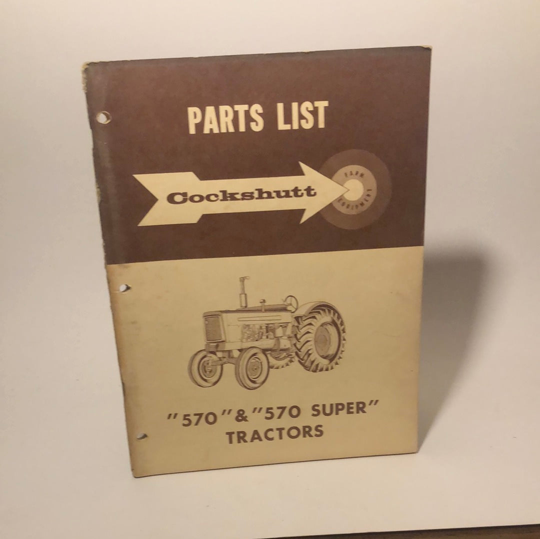 Cockshutt “570” & “570 Super” Tractor parts list