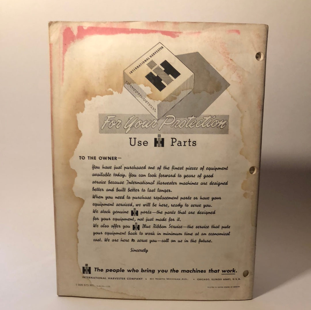 IH McCormick no 449 & 450 Corn Planters - Operator’s Manual