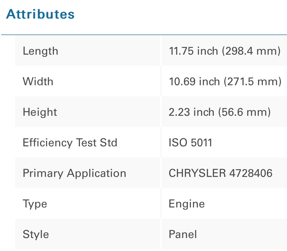 Donaldson p536429 air filter