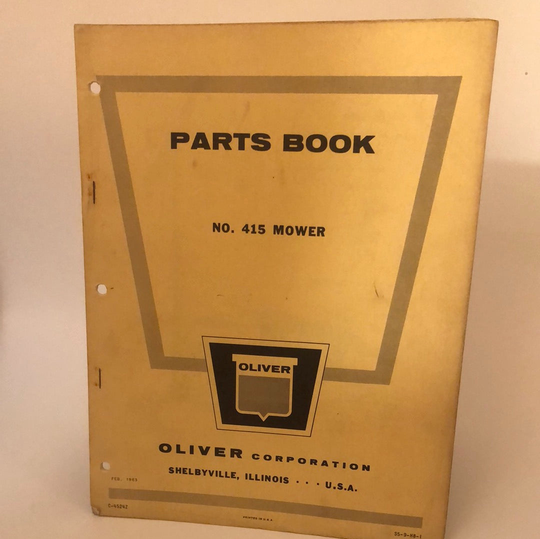 Oliver - No 415 Mower - Parts Book