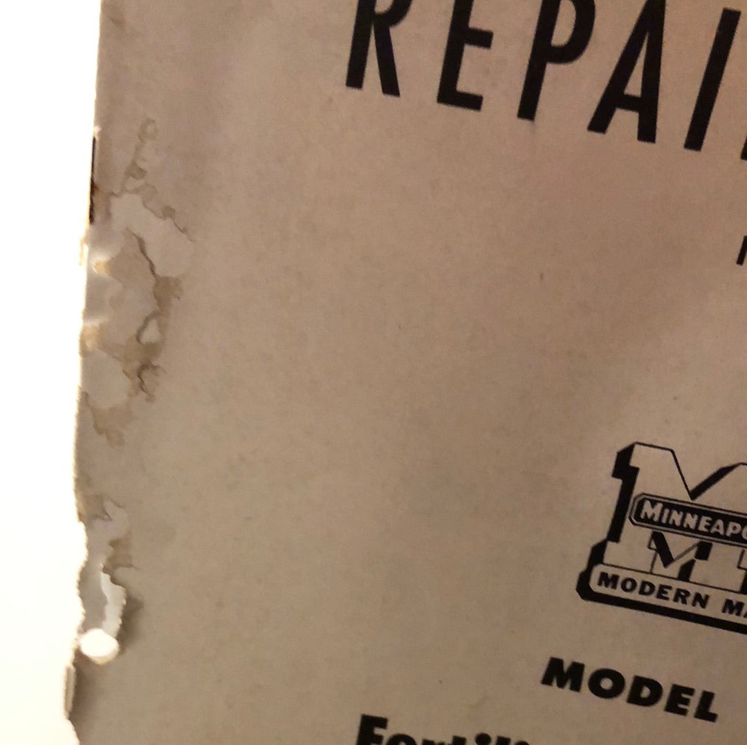 Minneapolis Moline - Model F-4 Fertilizer Attachment for P & R All Steel Drills - Repair Catalog