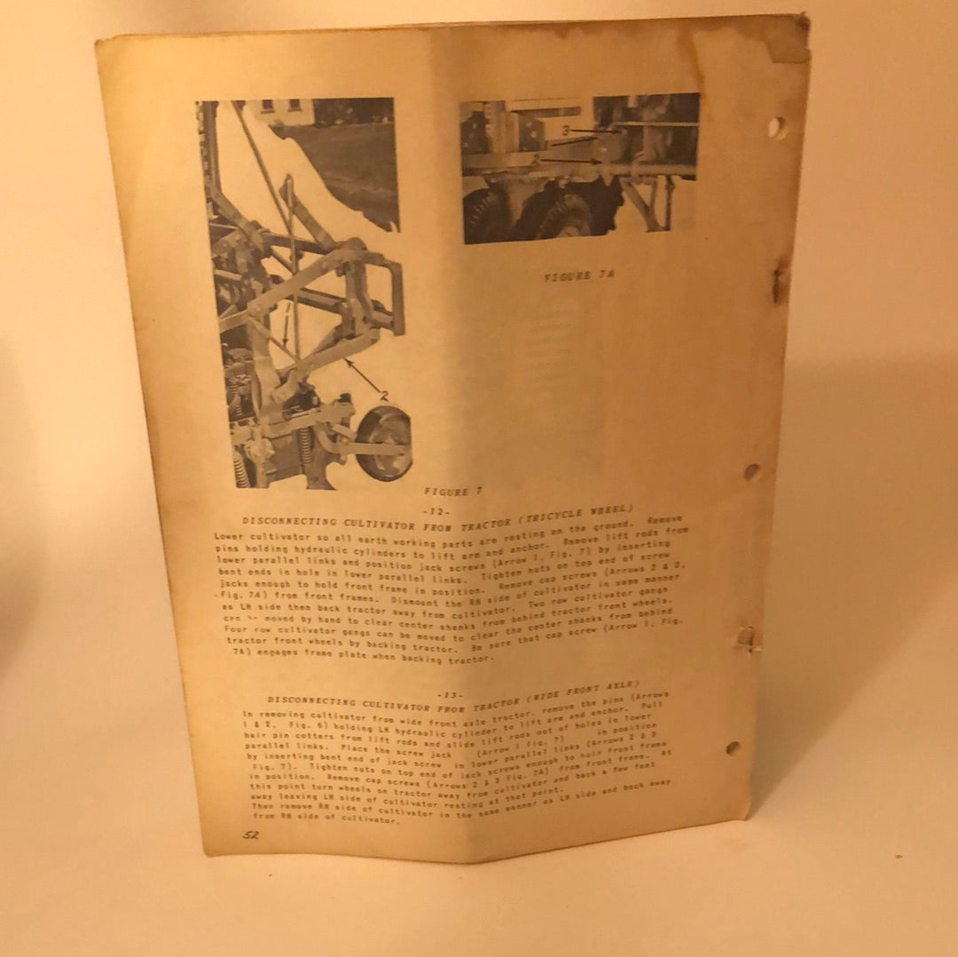 Oliver No 420 & 440 Series 2/4 Row Cultivators - Setting Up & Operating Instructions