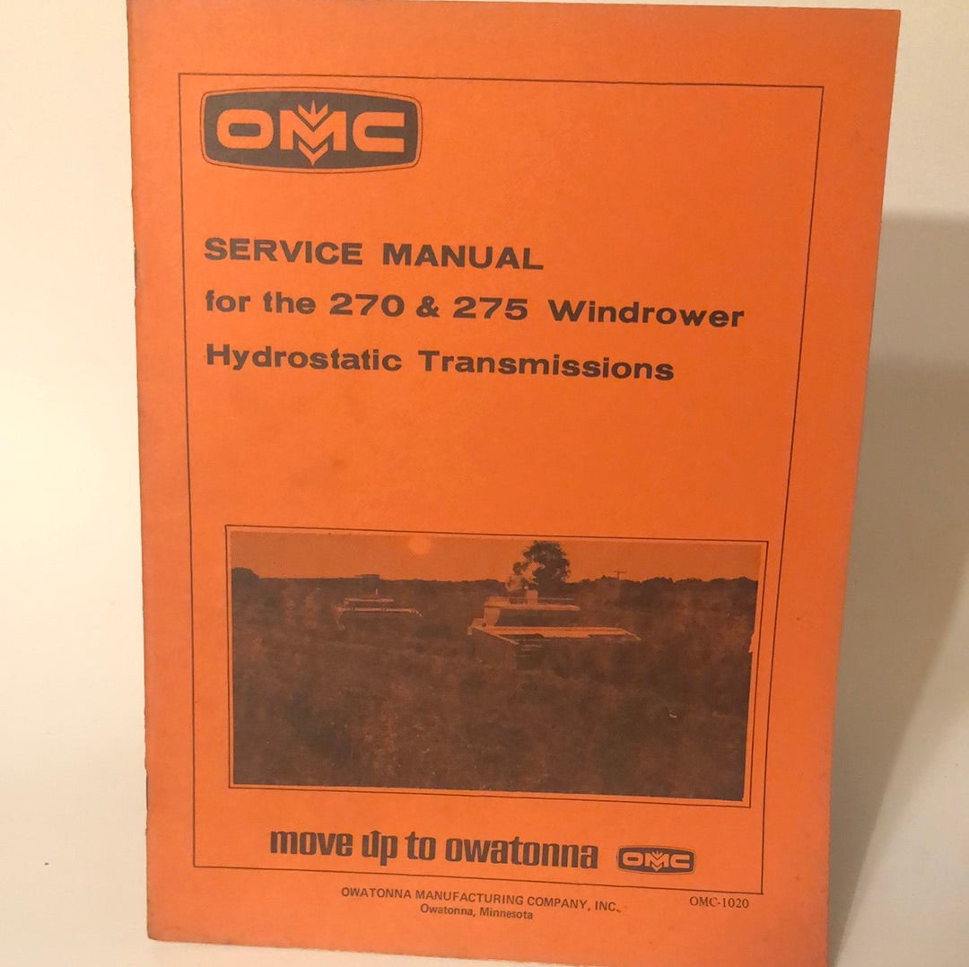 OMC - 270 & 275 Windrower Hydrostatic Transmissions - Service Manual