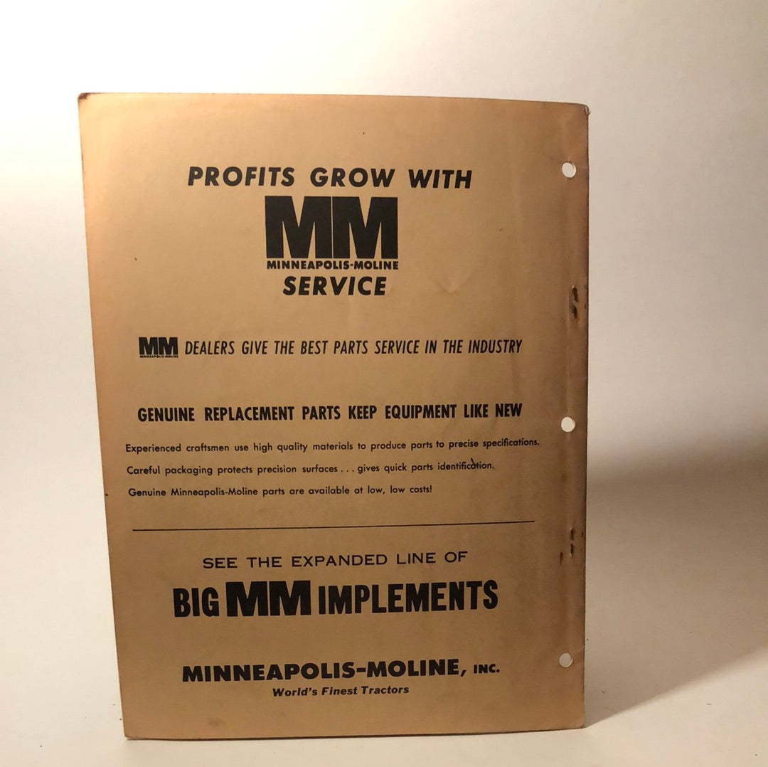 Minneapolis Moline - C300 Series Rear Mounted Cultivators - Repair Catalog