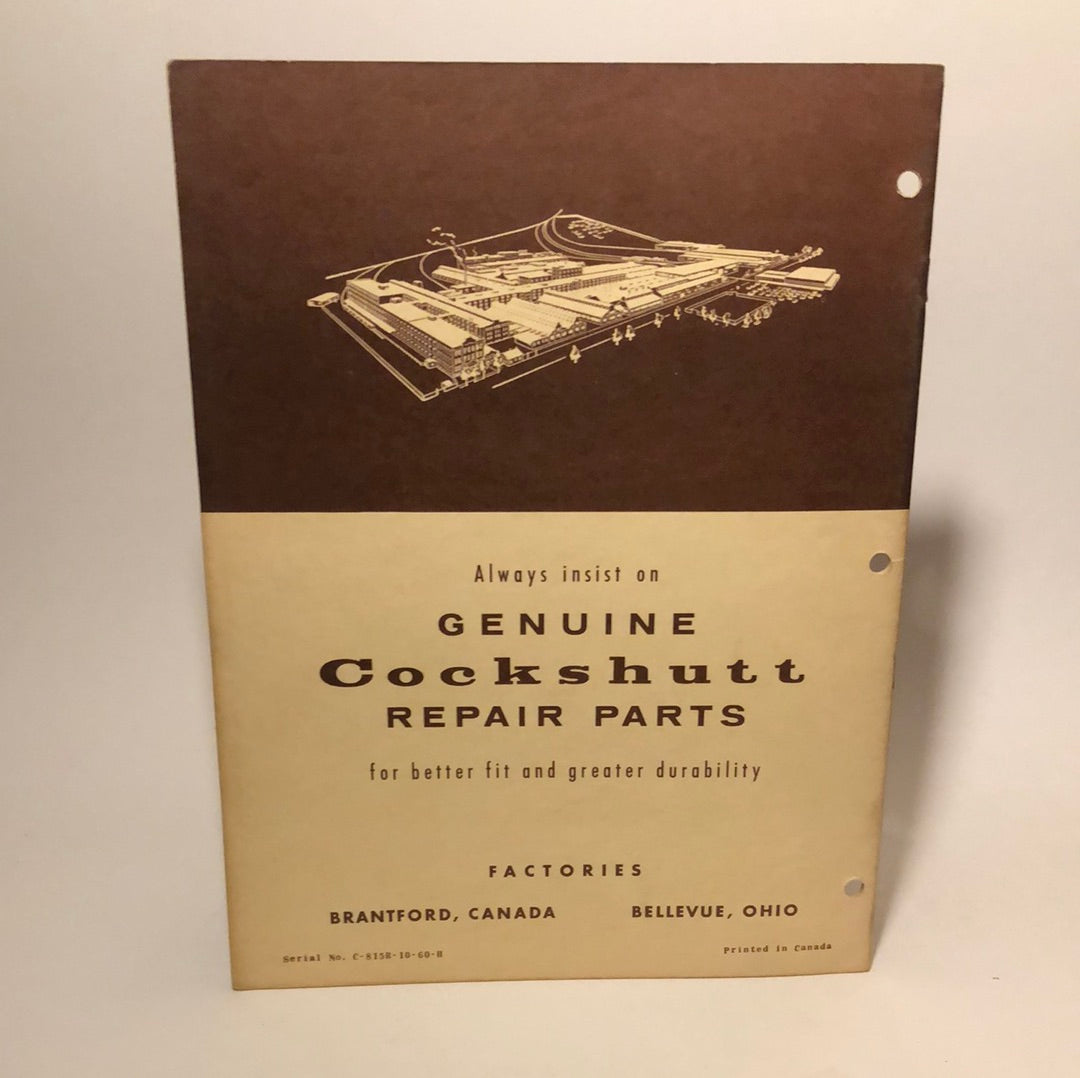 Cockshutt Owner Manual 658 Farm Loader