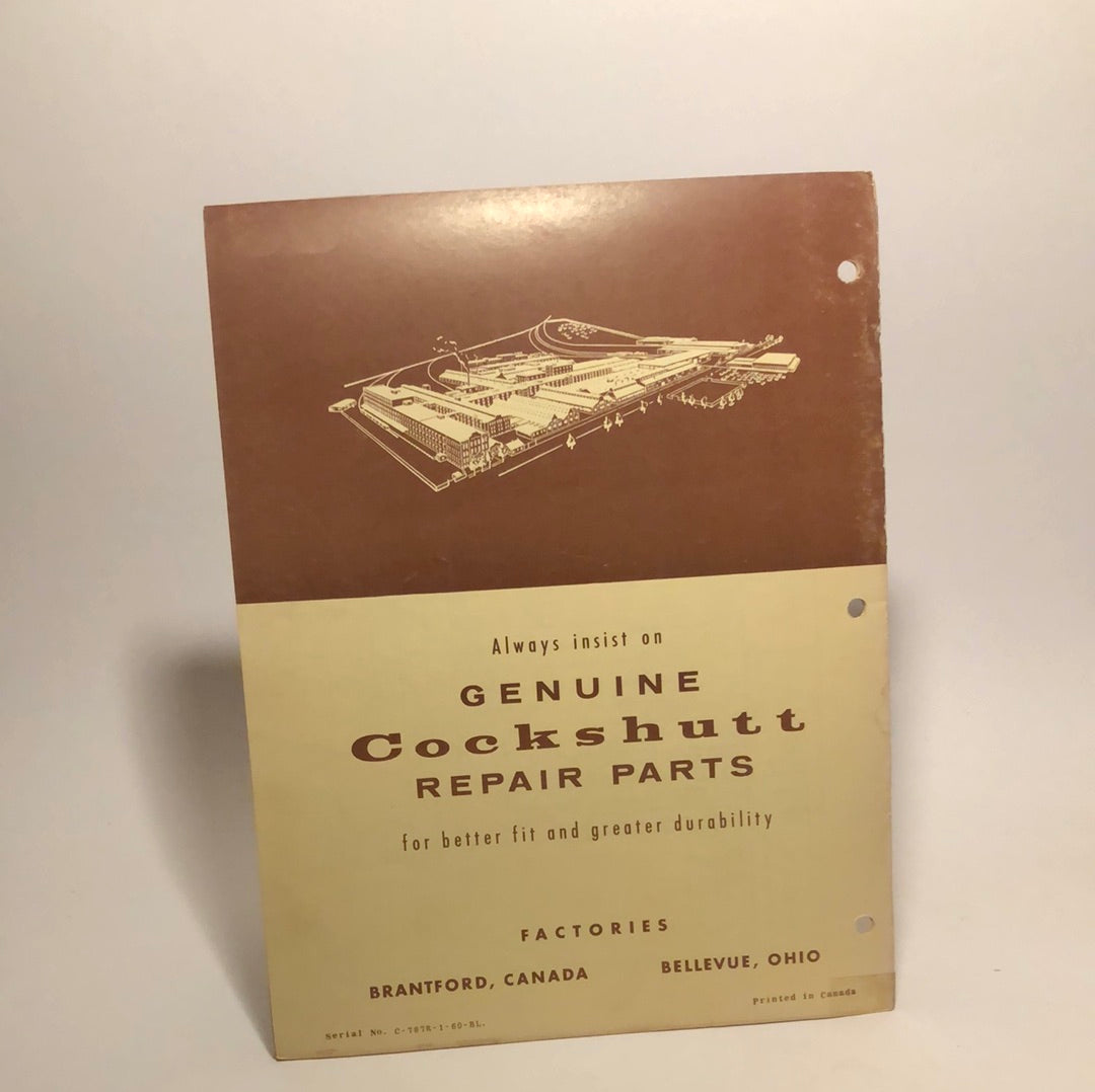 Cockshutt Parts List 15A-S Mower