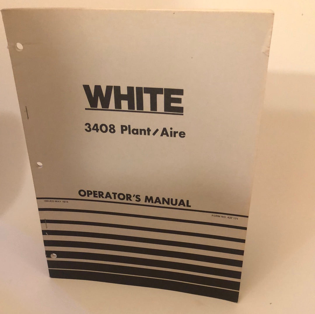 White 3408 Plant/Aire - Operator's Manual