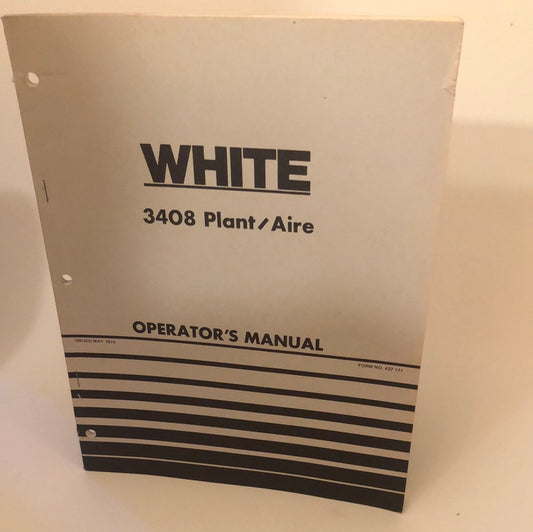 White 3408 Plant/Aire - Operator's Manual