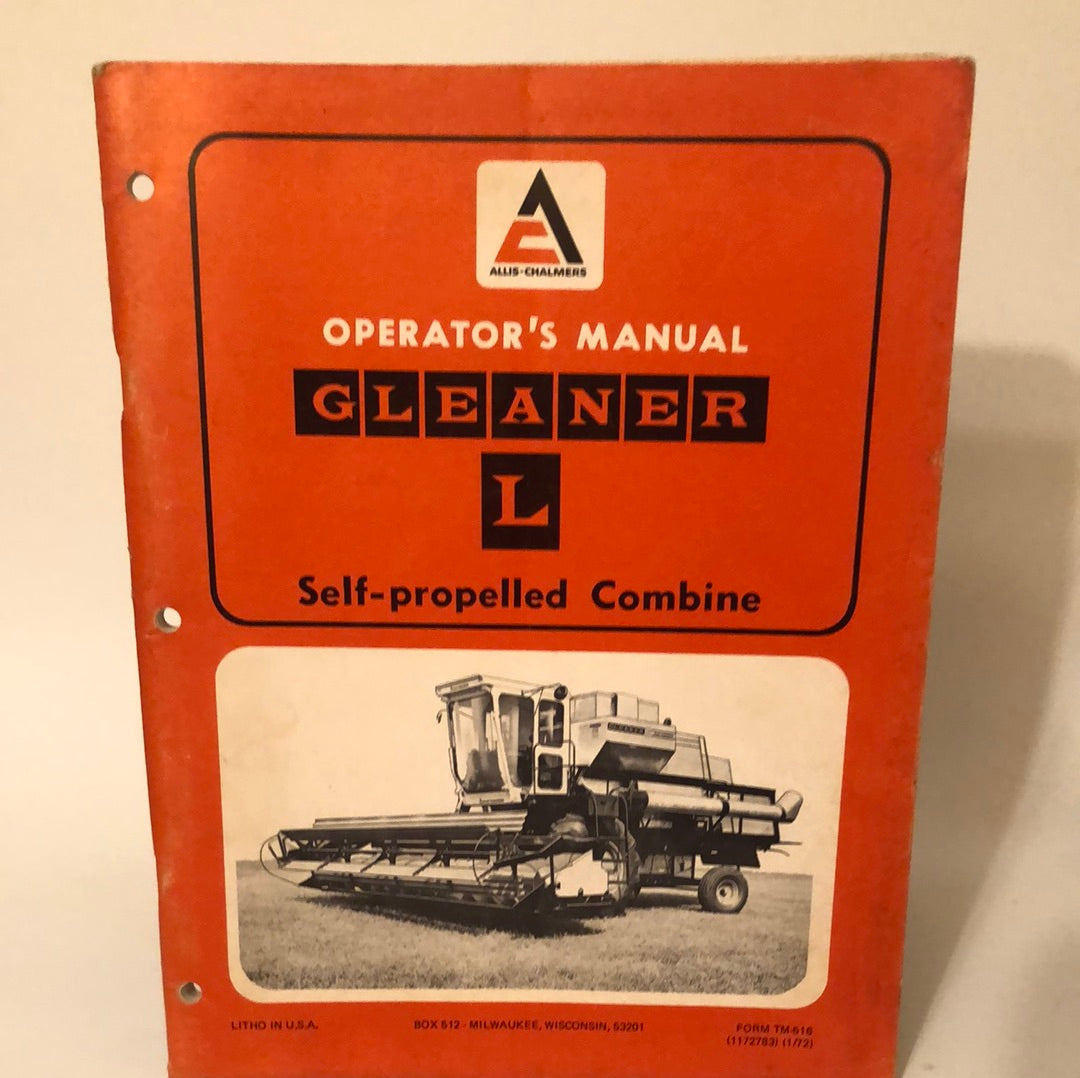Allis-Chalmers Gleaner L Self-propelled Combine _ Operators Manual