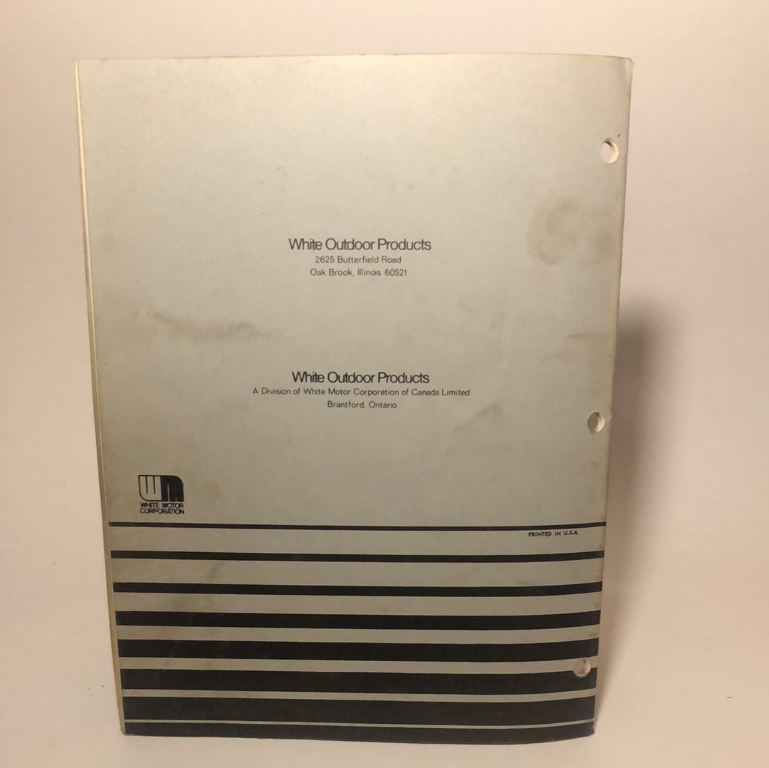 White Yard Boss GT-1050 & GT-1600 Garden Tractors Parts catalog & Instruction manual