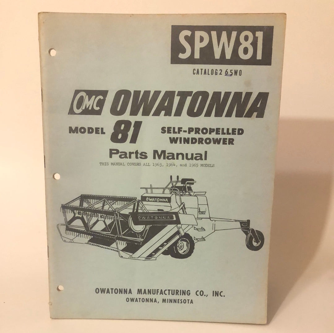 OMC - Model 81 Self-Propelled Windrower SPW81 - Parts Manual