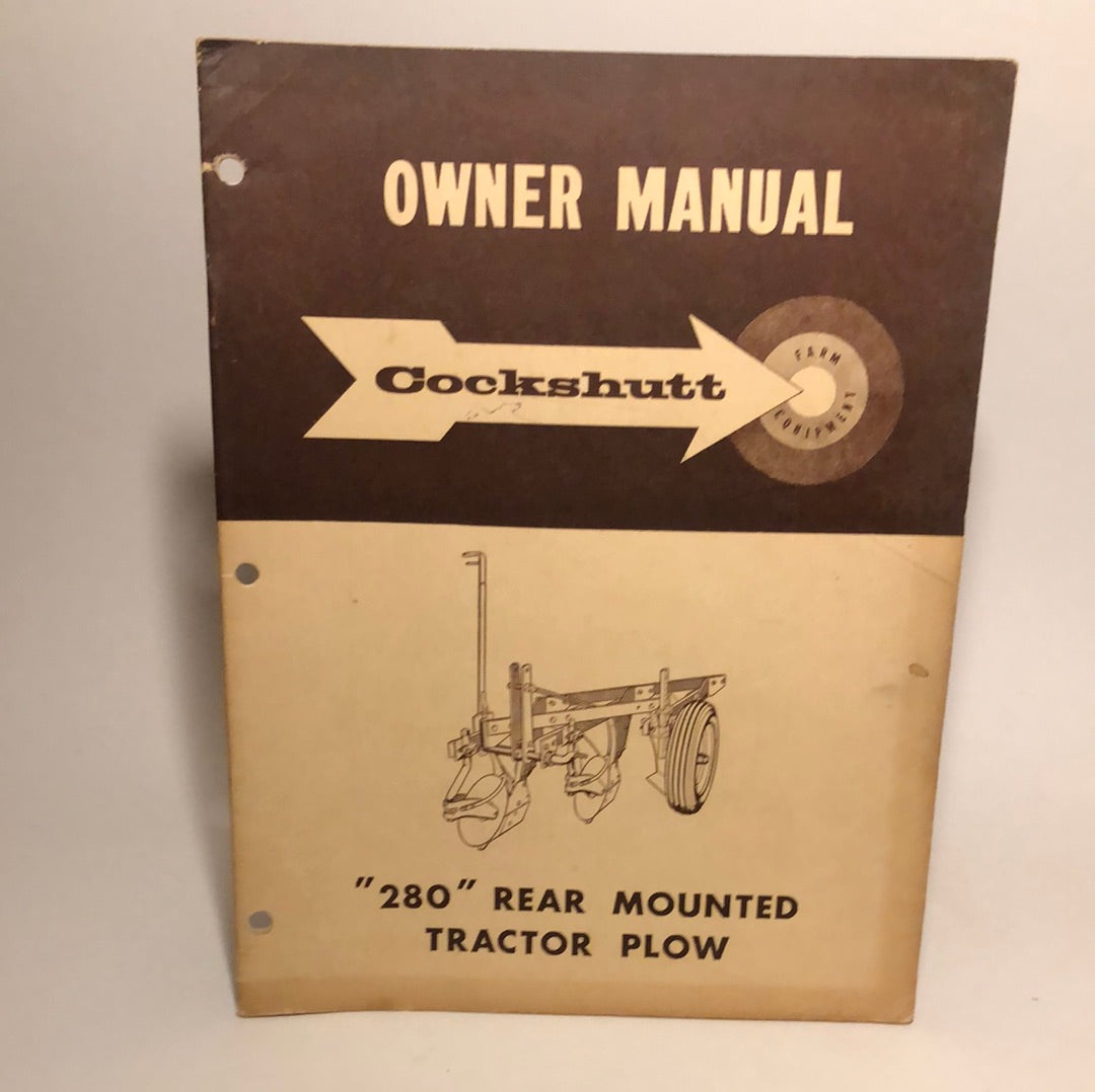 Cockshutt Owner Manual 280 Rear Mounted Tractor Plow